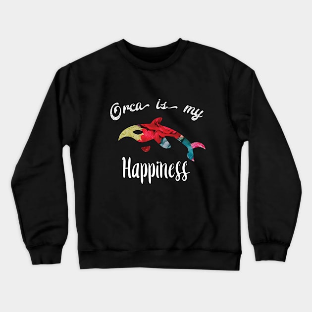 Orca is my happiness Crewneck Sweatshirt by TheWarehouse